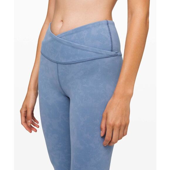 (2) $118 Lululemon Always On High-Rise Tight 28" Sky Wash Print Tempest Blue - Picture 5 of 6